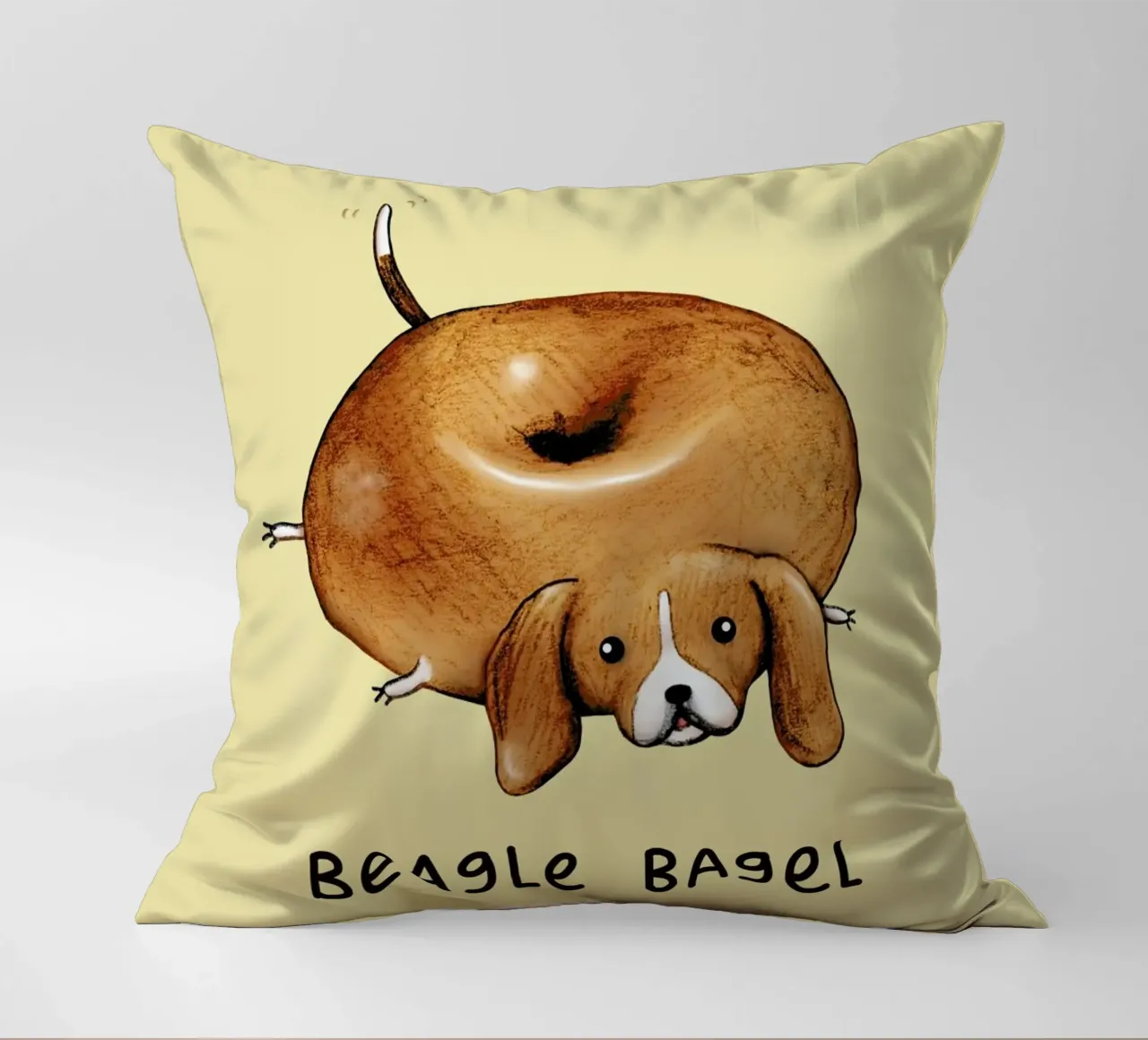 Beagle Bagel cuscino da Sophie Corrigan