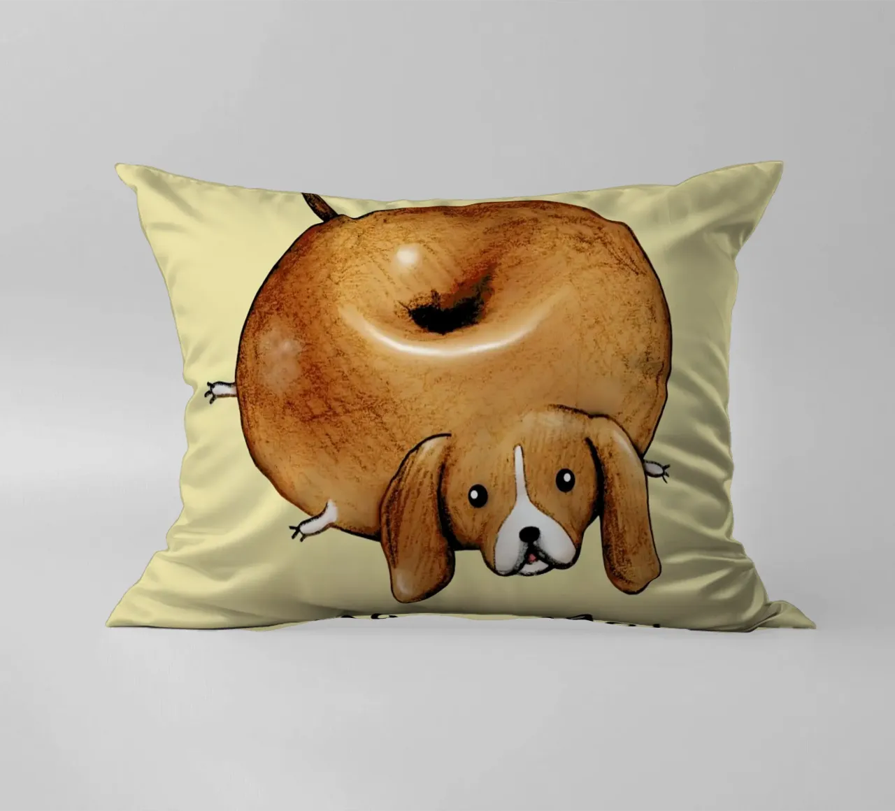 Beagle Bagel cuscino da Sophie Corrigan