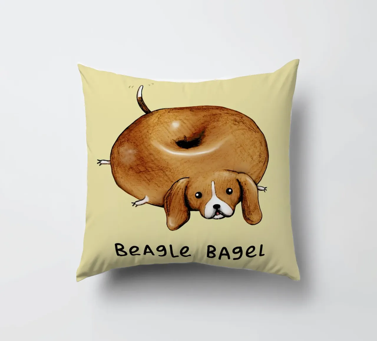 Beagle Bagel cuscino da Sophie Corrigan