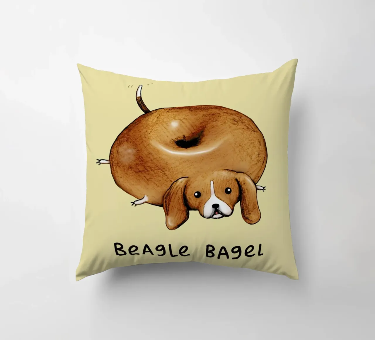 Beagle Bagel cuscino da Sophie Corrigan