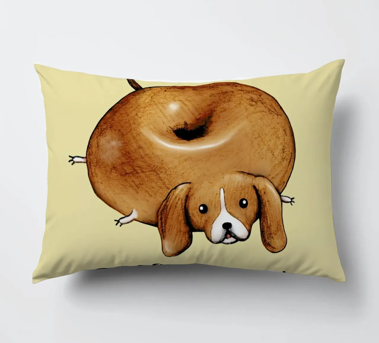 Beagle Bagel cuscino da Sophie Corrigan