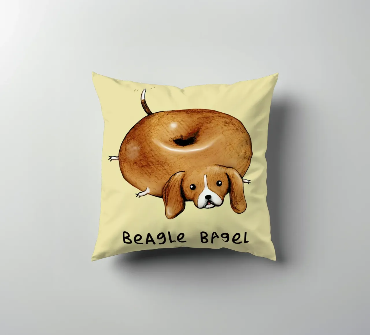 Beagle Bagel cuscino da Sophie Corrigan
