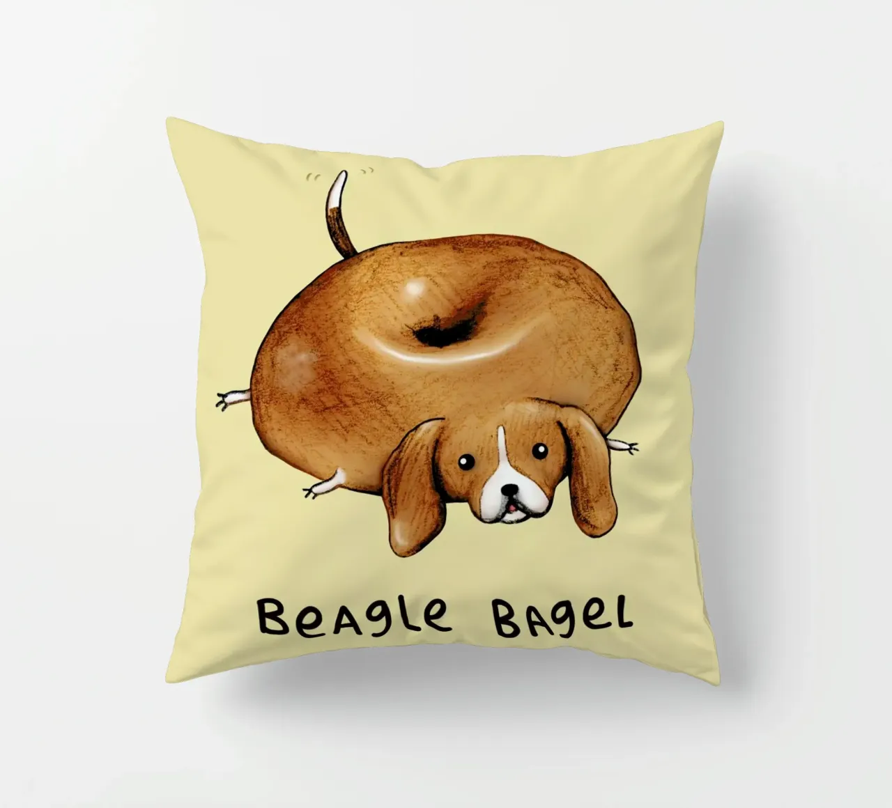 Beagle Bagel cuscino da Sophie Corrigan