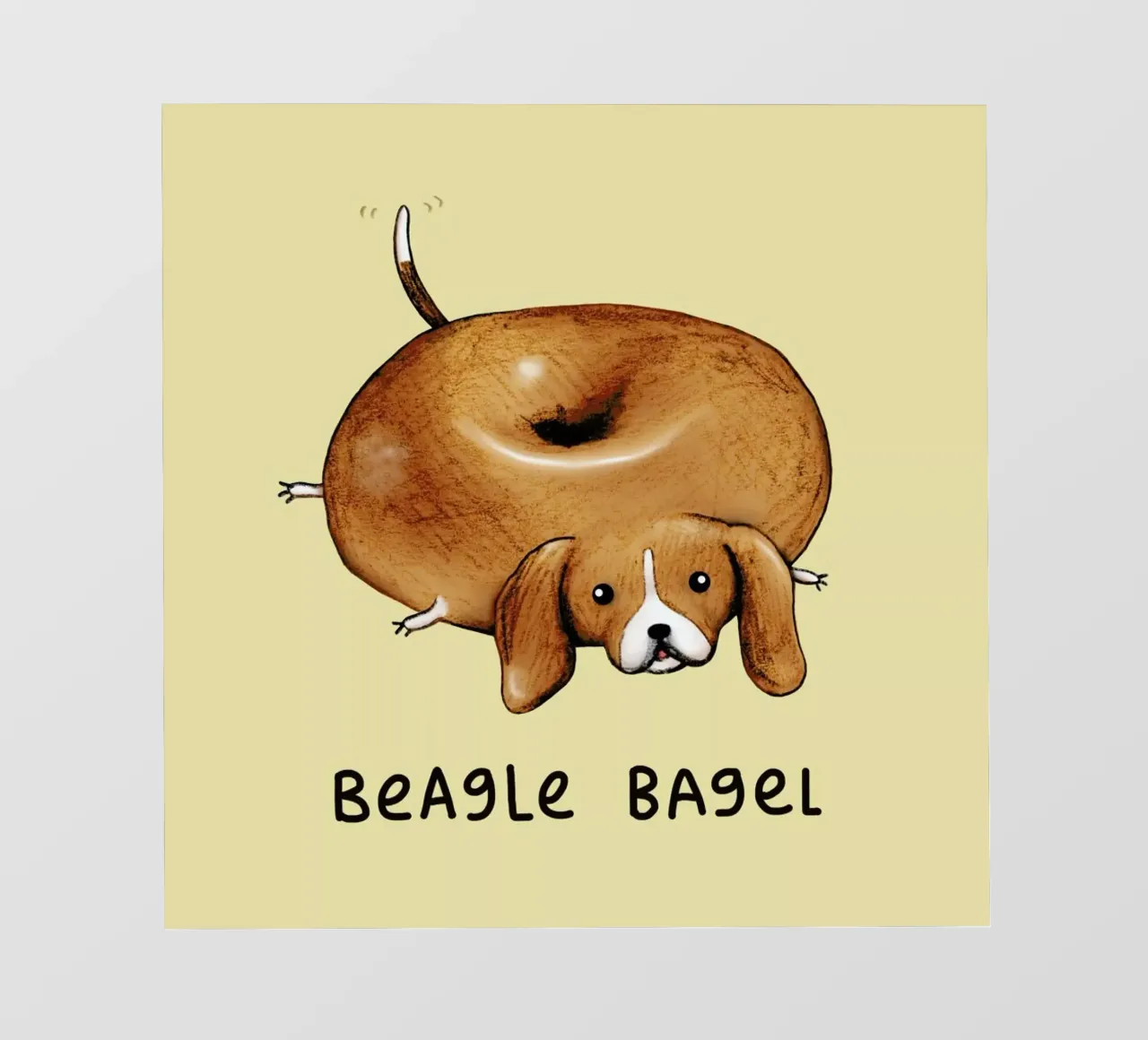 Beagle Bagel pellicola backlit da Sophie Corrigan