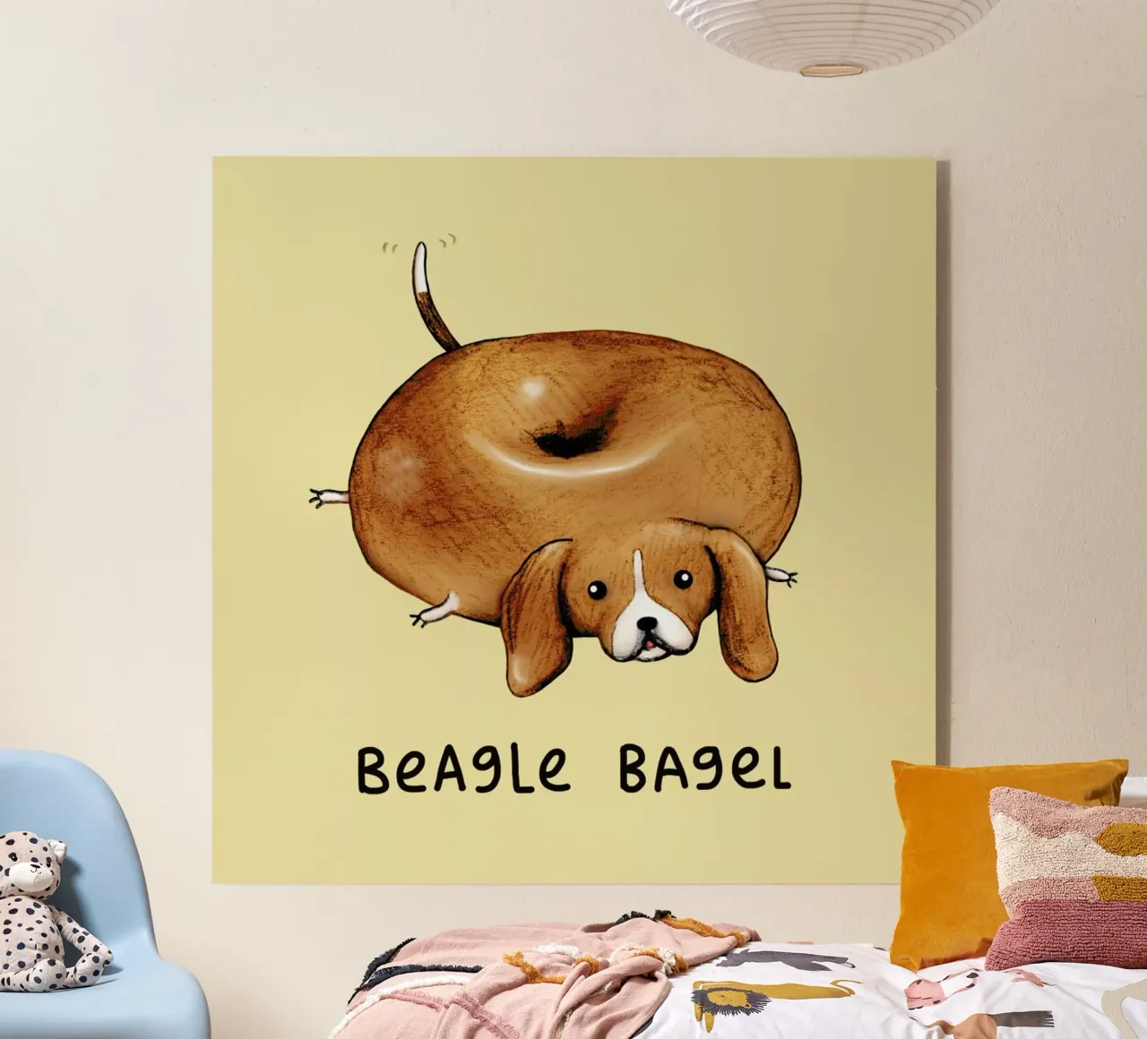 Beagle Bagel plexiglass da Sophie Corrigan