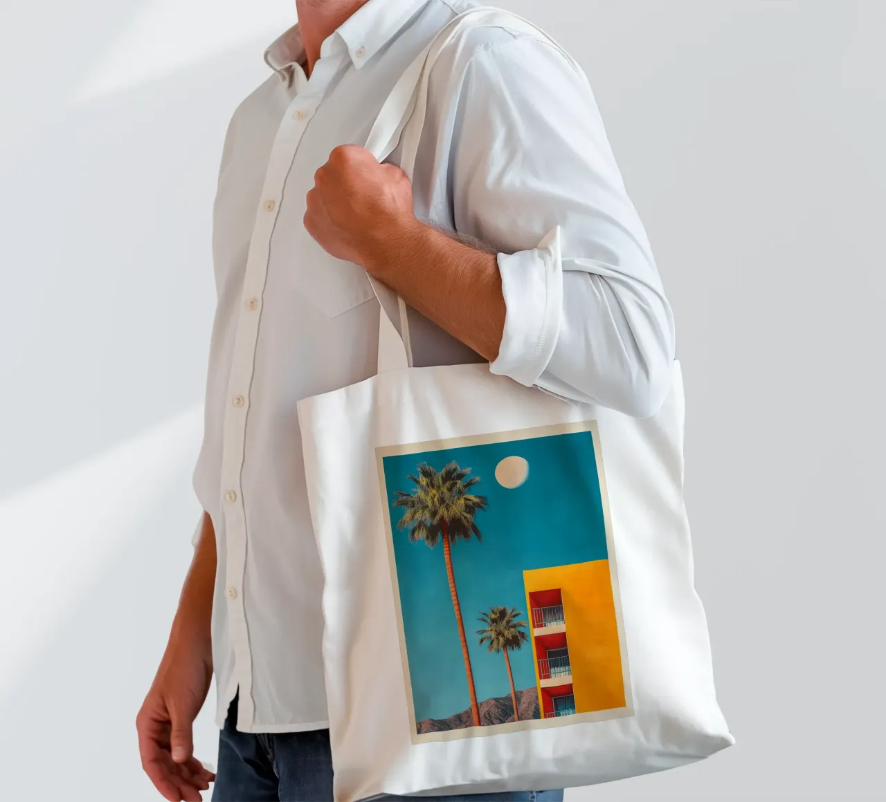Appartamento Palm Springs Nostalgie borsa in juta da Carinaprint