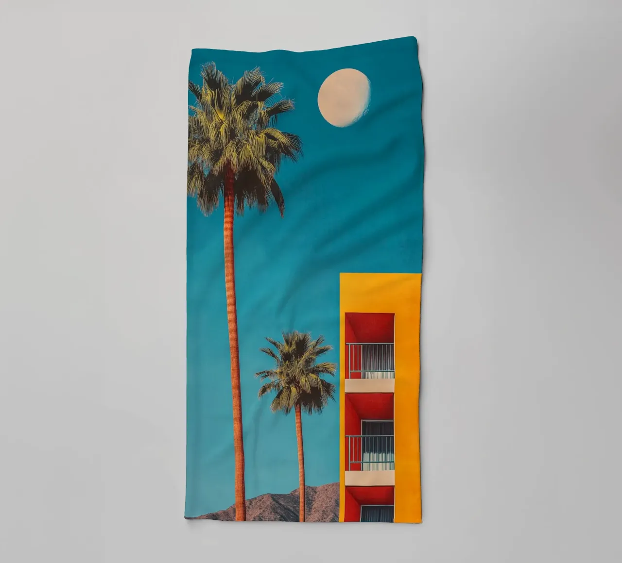 Appartamento Palm Springs Nostalgie asciugamano da bagno da Carinaprint