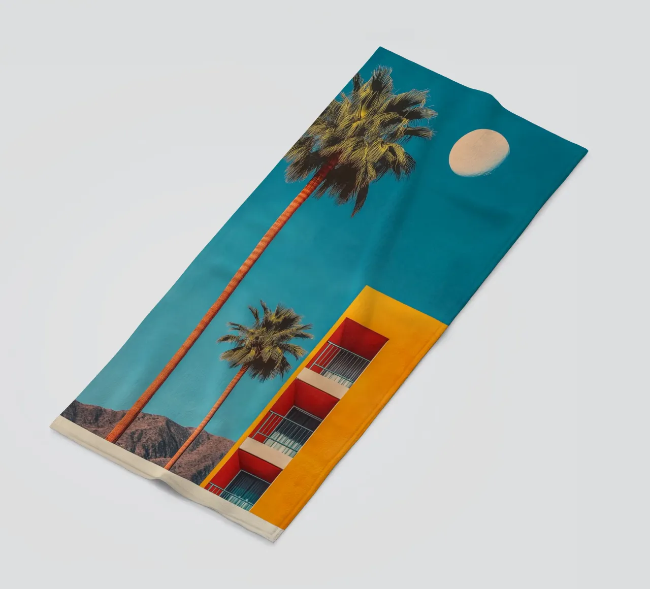 Appartamento Palm Springs Nostalgie telo mare da Carinaprint