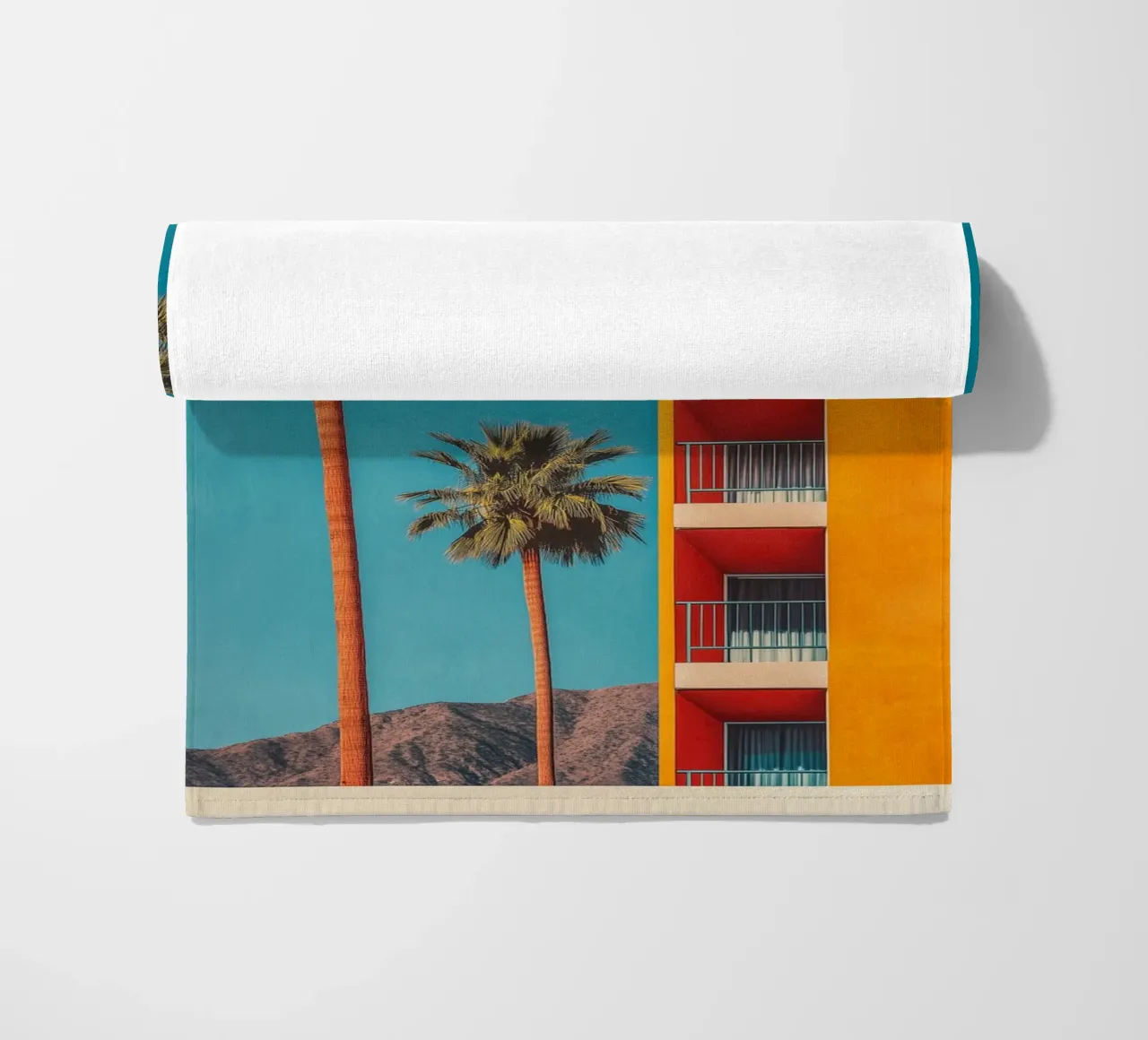 Appartamento Palm Springs Nostalgie telo mare da Carinaprint