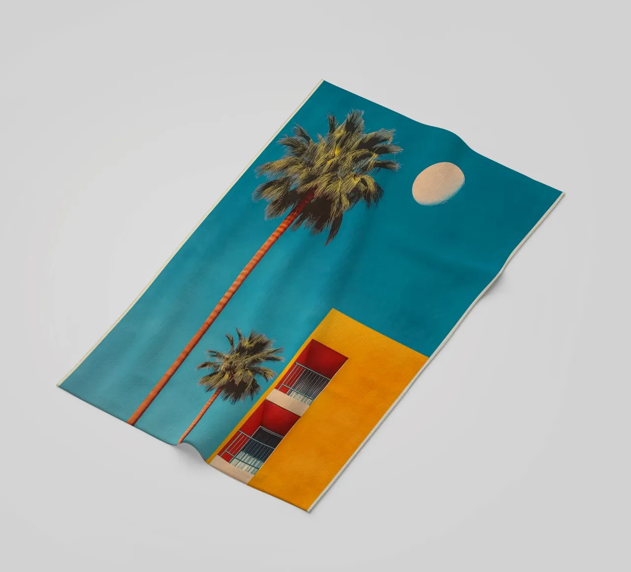 Appartamento Palm Springs Nostalgie telo mare da Carinaprint