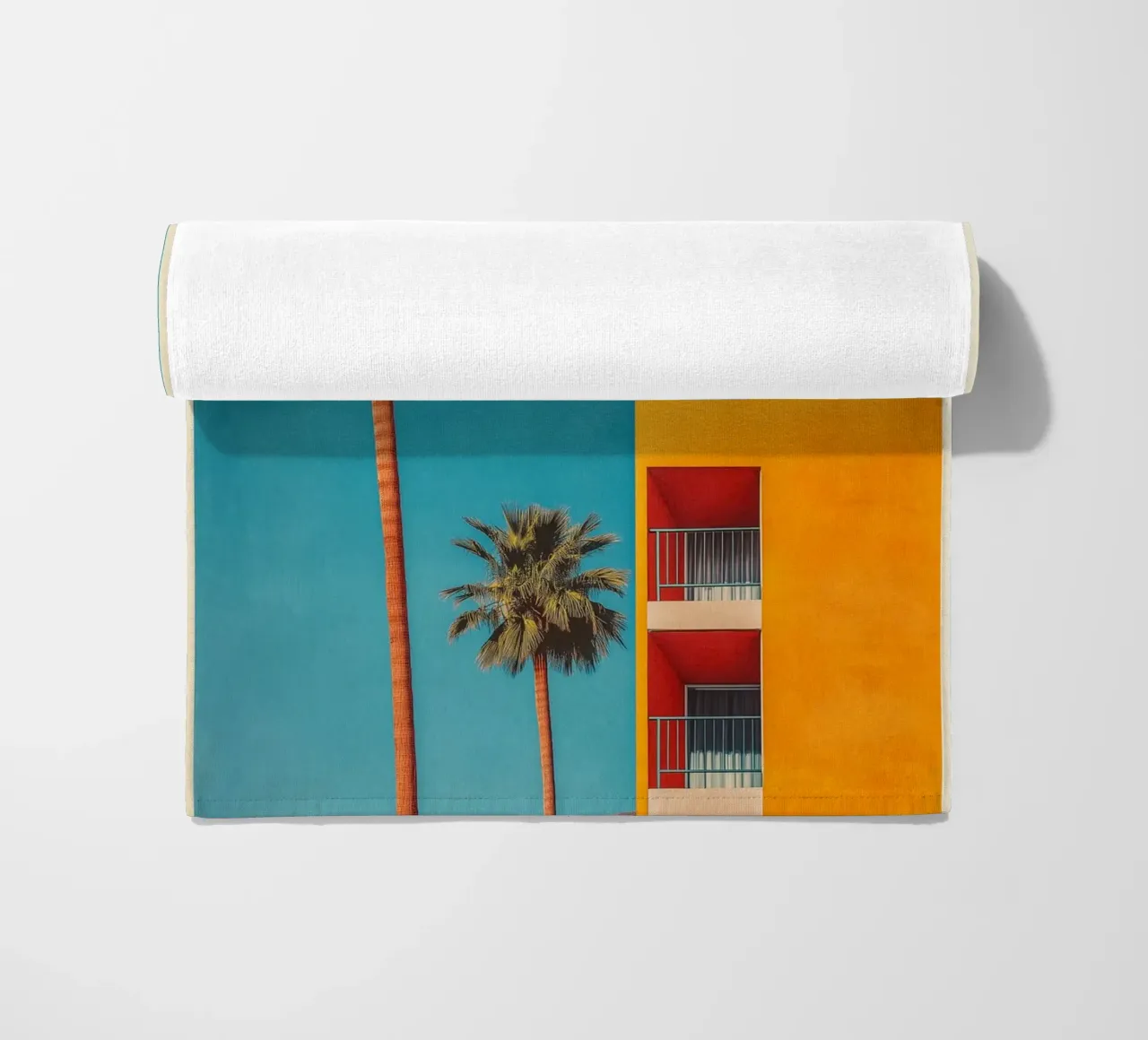 Appartamento Palm Springs Nostalgie telo mare da Carinaprint