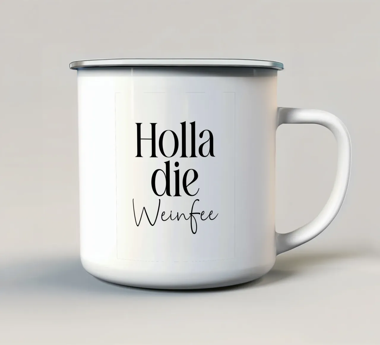 Holla die Weinfee tazza in smalto da BAINAI QUOTES
