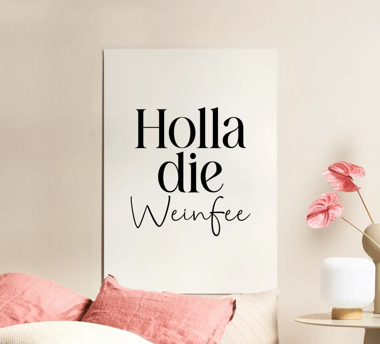 Holla die Weinfee alluminio dibond da BAINAI QUOTES