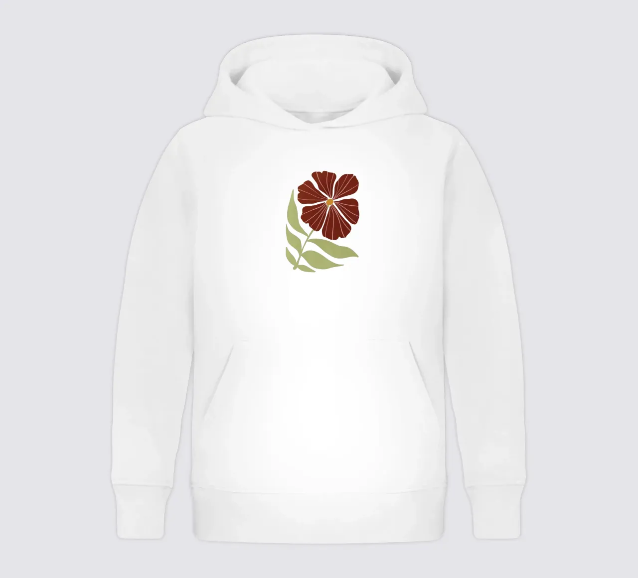 Abstract Brown Flower Wall Art, Minimalist Botanical Print Kinder Hoodie von Studio Mooodz