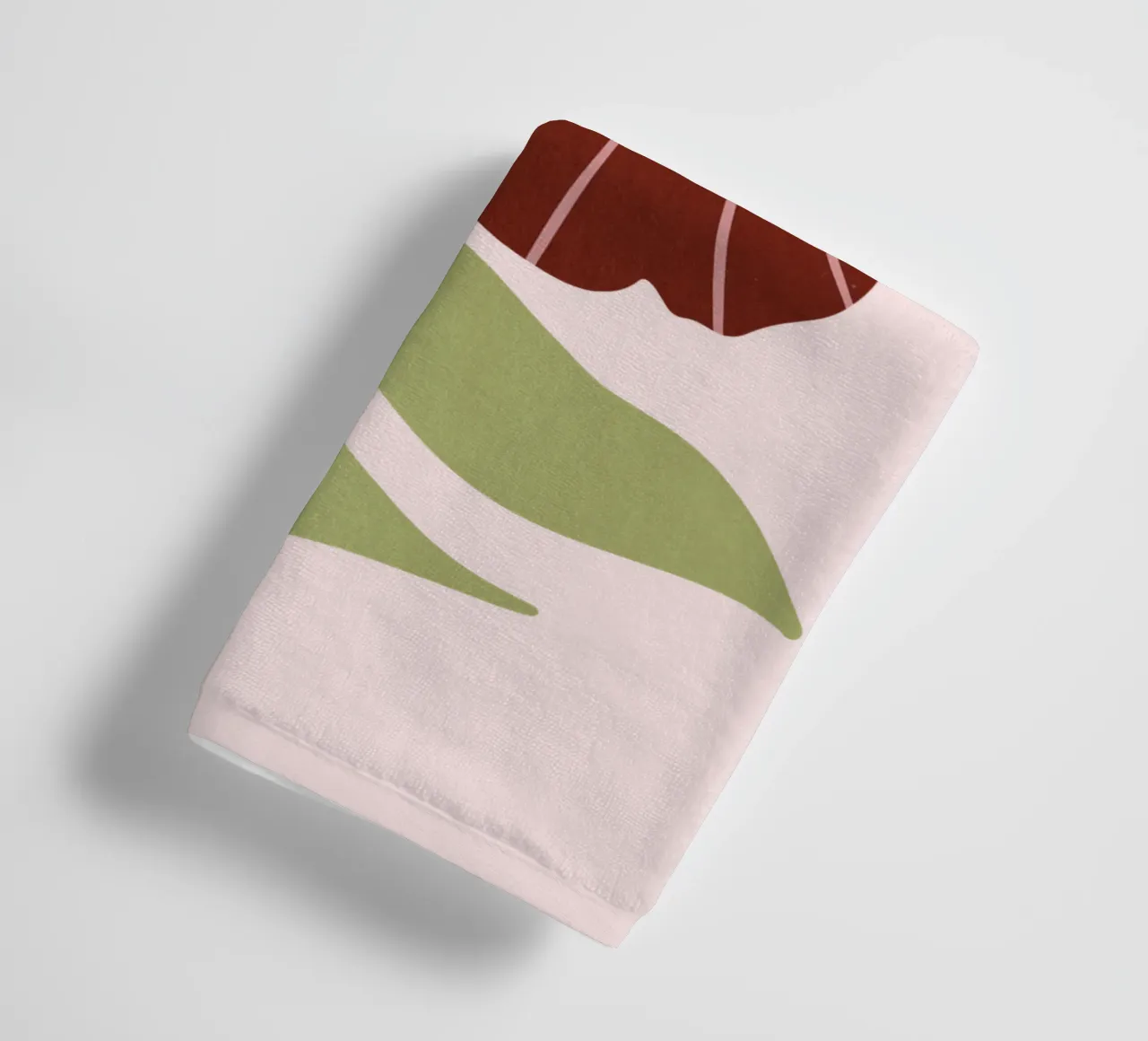 Abstract Brown Flower Wall Art, Minimalist Botanical Print asciugamano da bagno da Studio Mooodz