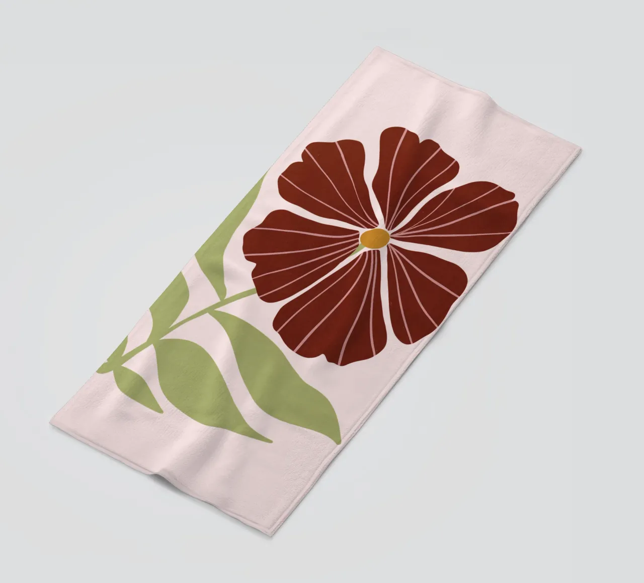 Abstract Brown Flower Wall Art, Minimalist Botanical Print telo mare da Studio Mooodz