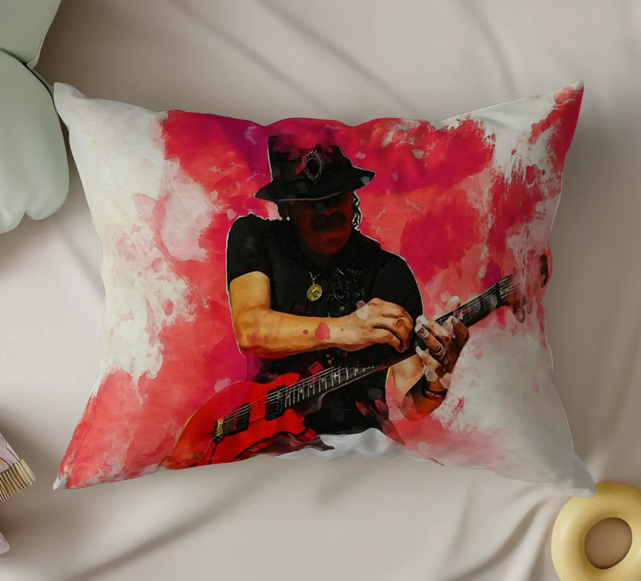 Smudge Carlos Santana coussin de Gunawan Rb