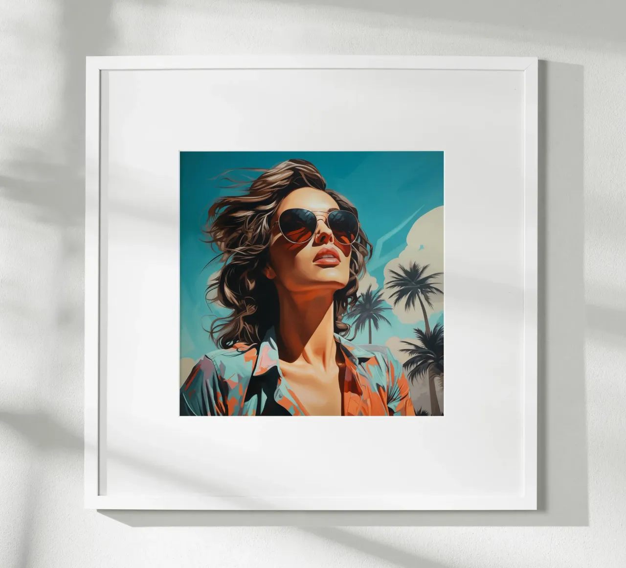 Ragazza retrò di Palm Springs carta hahnemühle da Carinaprint
