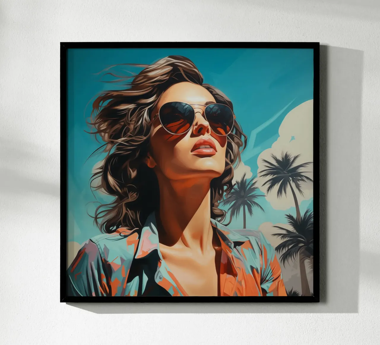 Ragazza retrò di Palm Springs carta hahnemühle da Carinaprint