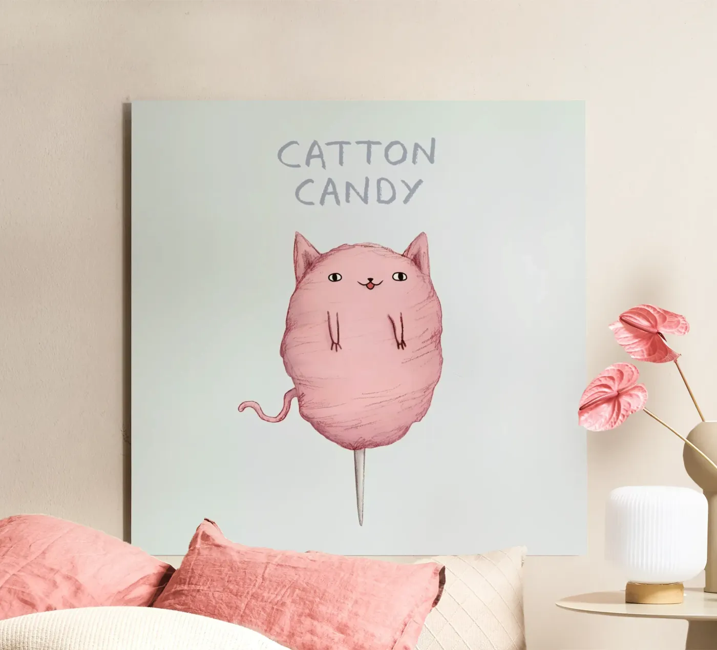 Cattoncandy alluminio dibond da Sophie Corrigan