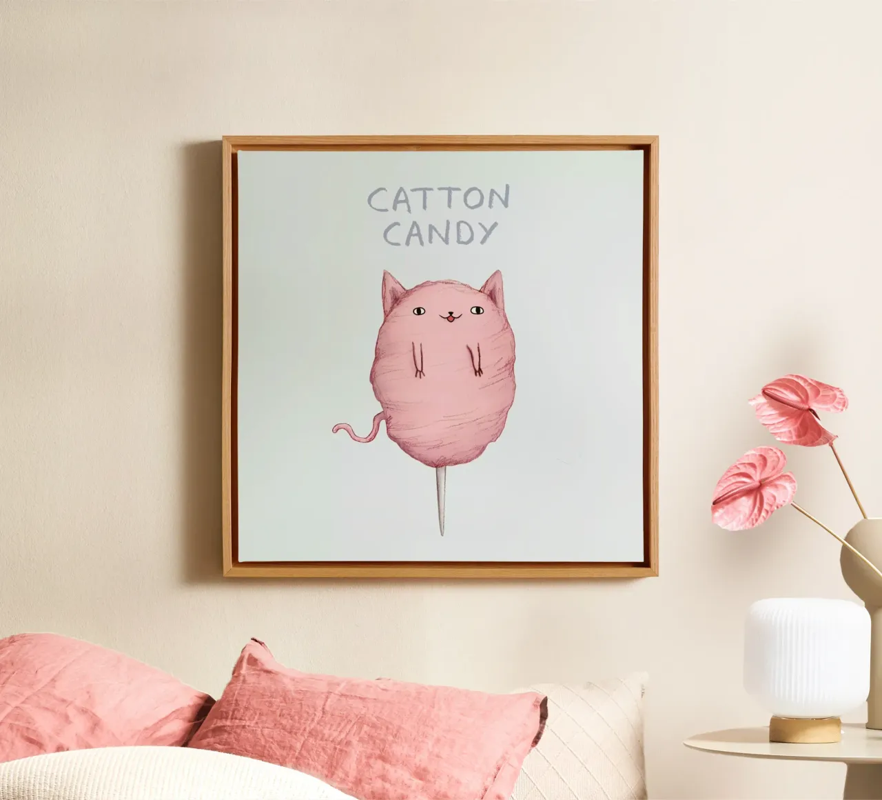 Cattoncandy canvas met Baklijst van Sophie Corrigan
