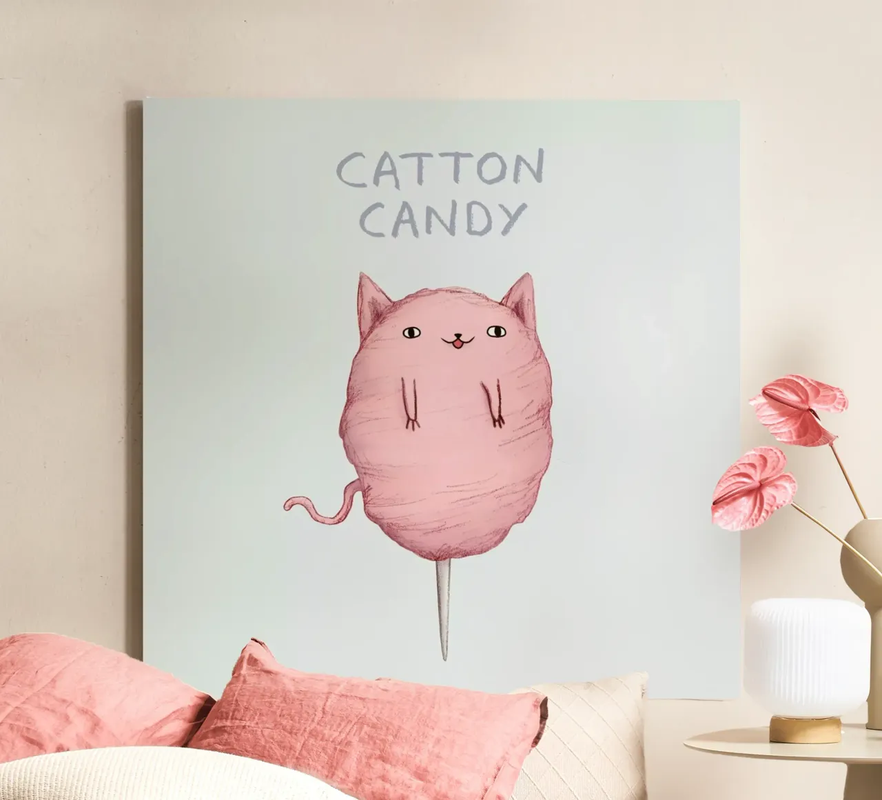 Cattoncandy canvas met Baklijst van Sophie Corrigan