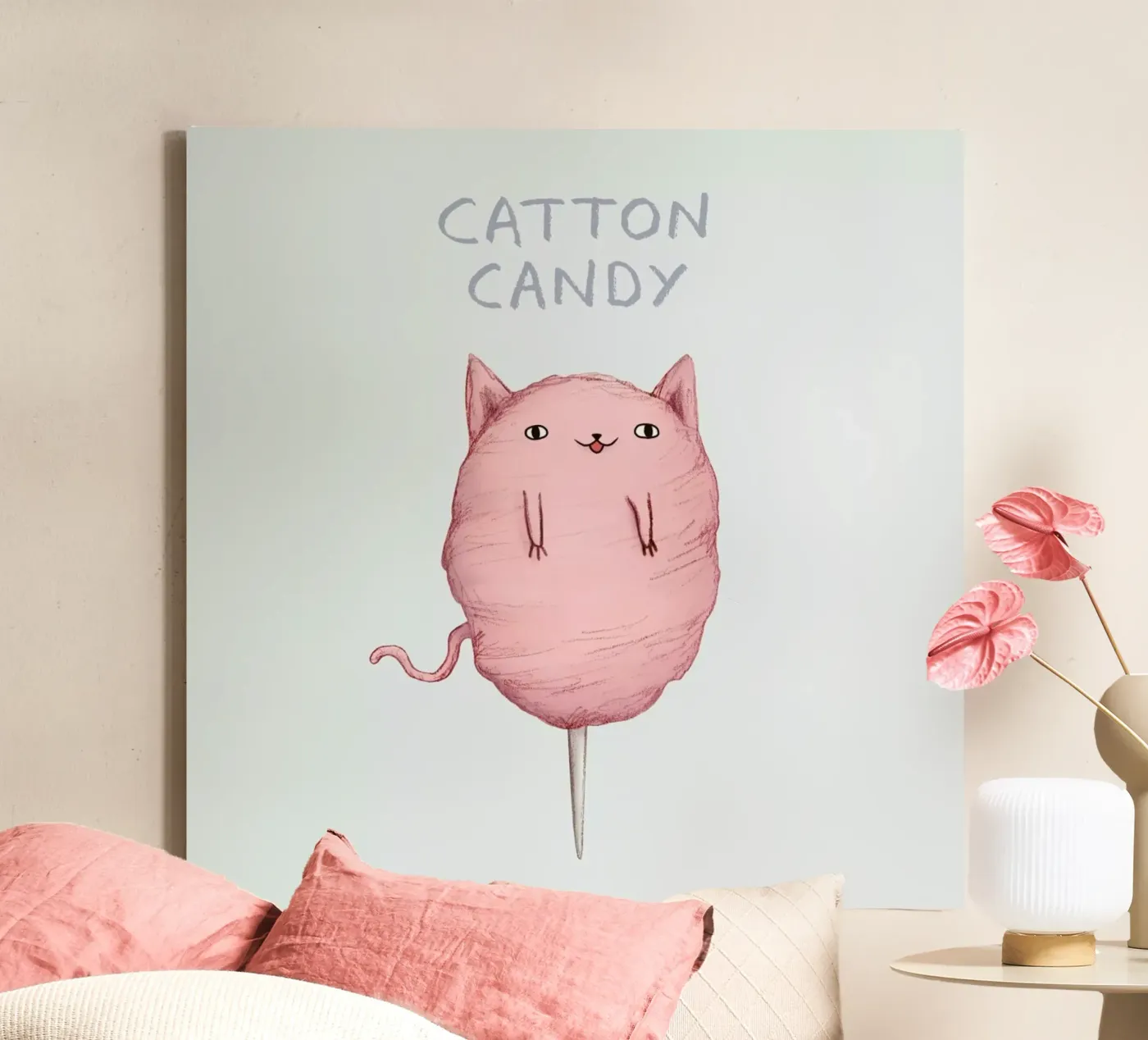 Cattoncandy canvas van Sophie Corrigan