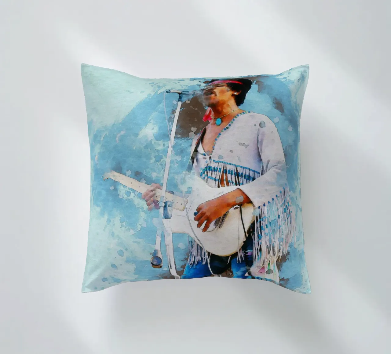 Sbaffo di Jimi Hendrix cuscino da Gunawan Rb