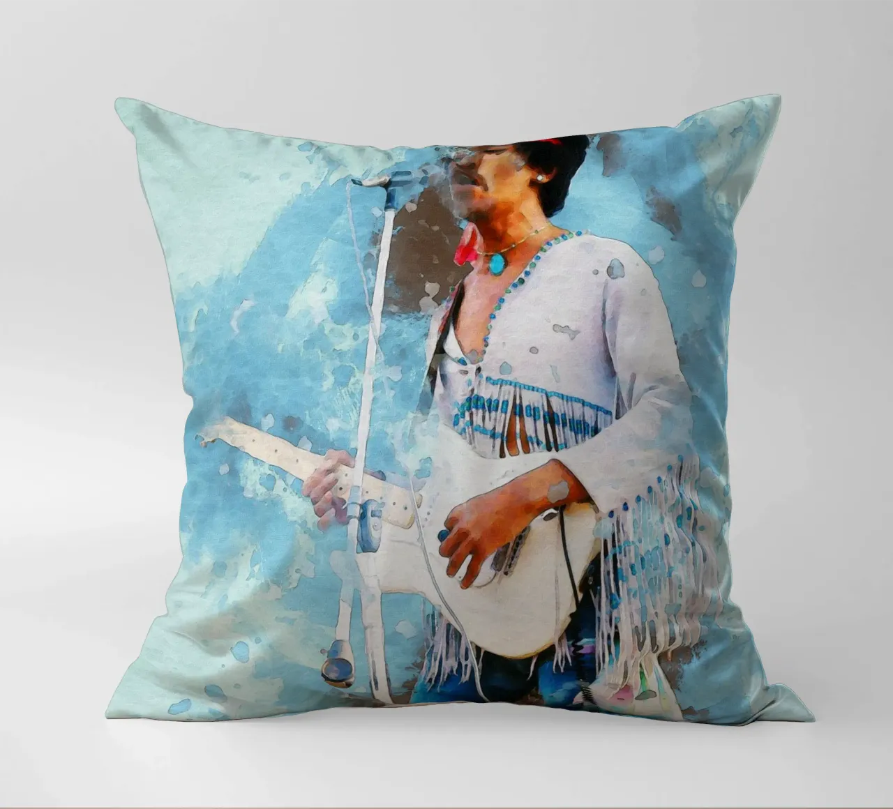 Sbaffo di Jimi Hendrix cuscino da Gunawan Rb