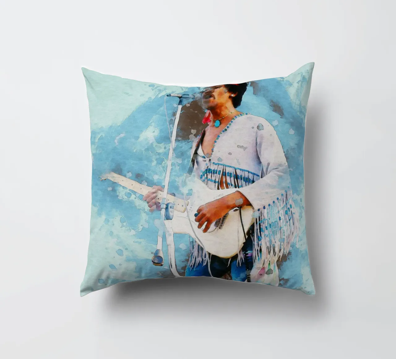 Sbaffo di Jimi Hendrix cuscino da Gunawan Rb