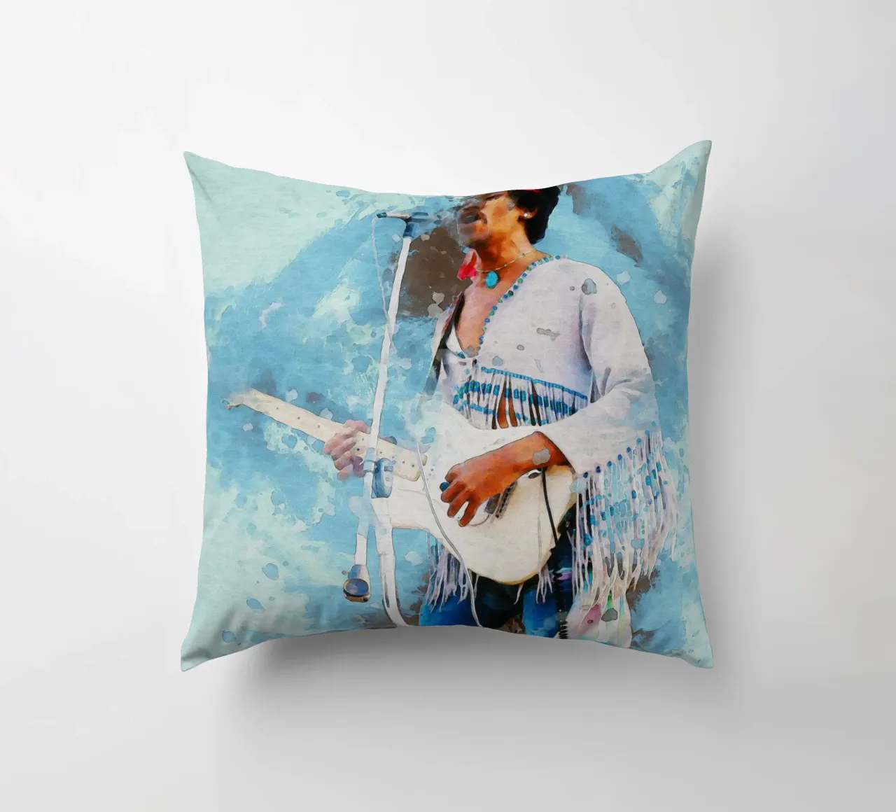 Sbaffo di Jimi Hendrix cuscino da Gunawan Rb