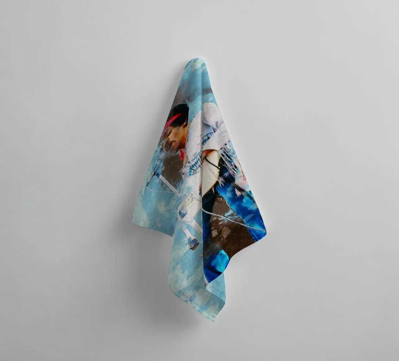 Smudge of Jimi Hendrix towel by Gunawan Rb