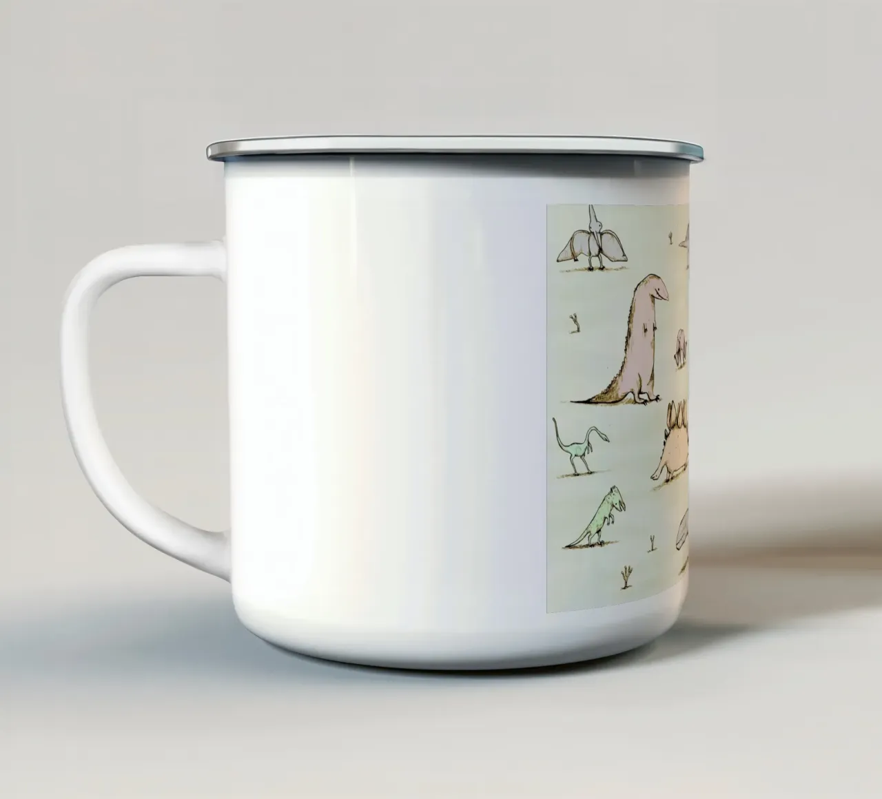 Dinos tazza in smalto da Sophie Corrigan