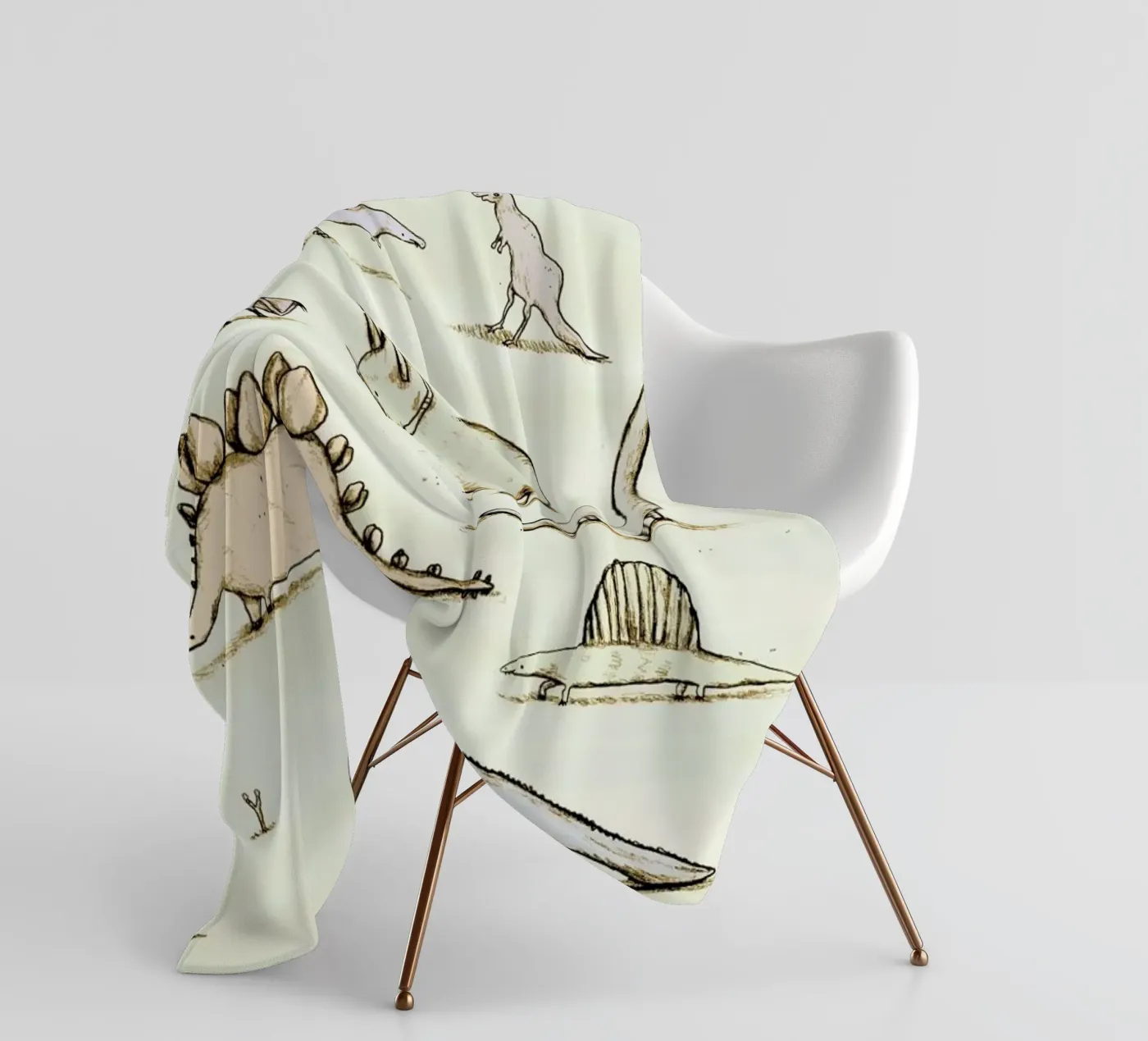 Dinos fleecedeken van Sophie Corrigan