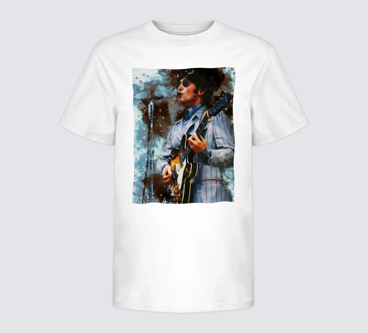 Smudge of Portrait John Lennon kids t-shirt by Gunawan Rb
