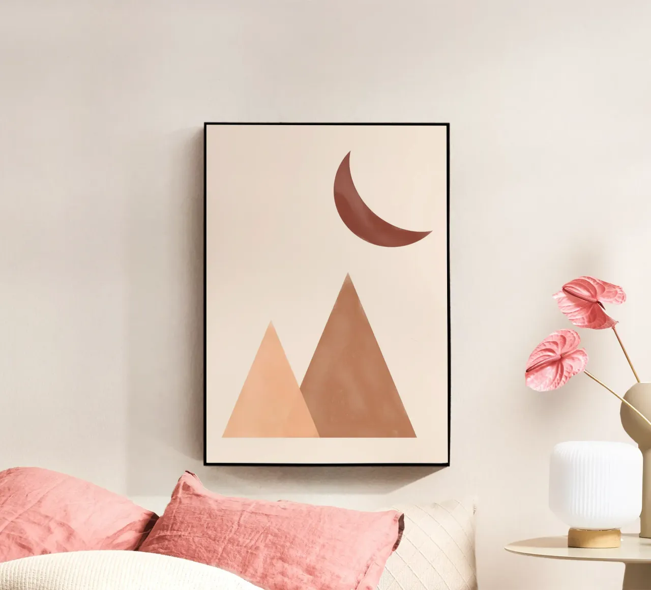 Abstract Boho mid century Pattern 17 acrylic glass by Paigaam Studio