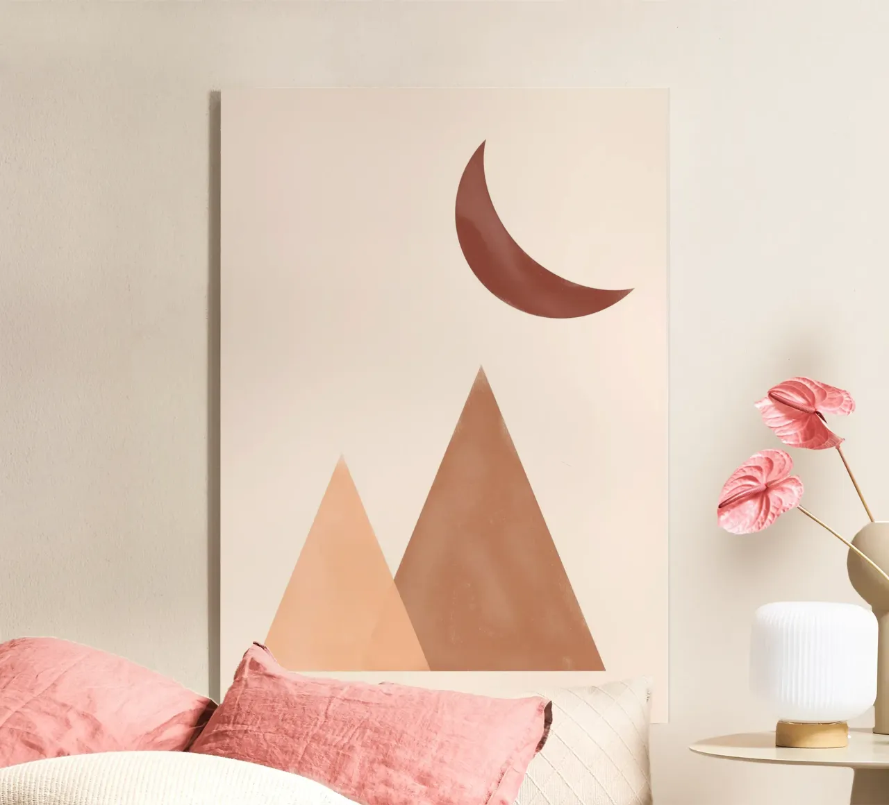 Abstract Boho mid century Pattern 17 acrylic glass by Paigaam Studio