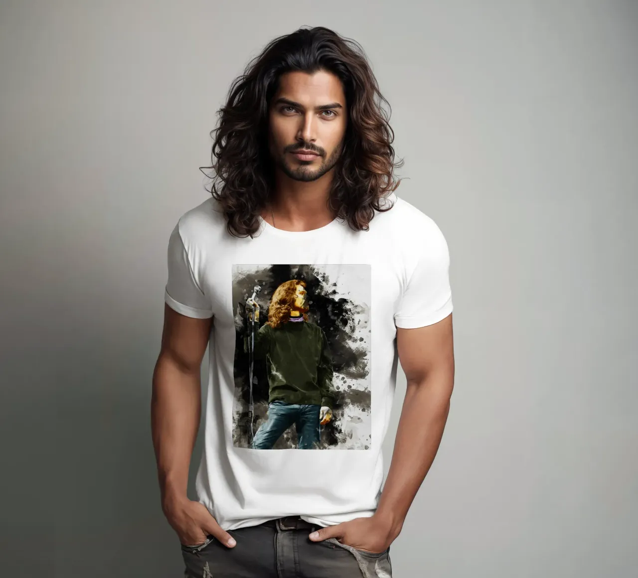 Mancha de Jim Morrison camiseta de Gunawan Rb