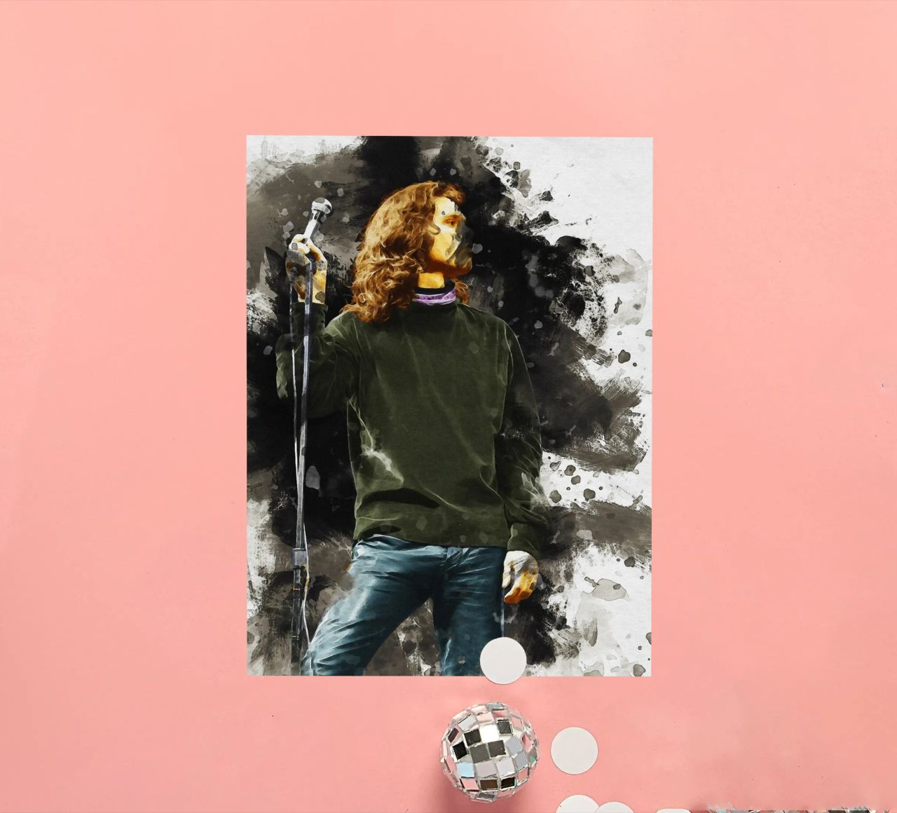 Mancha de Jim Morrison pegatina de Gunawan Rb