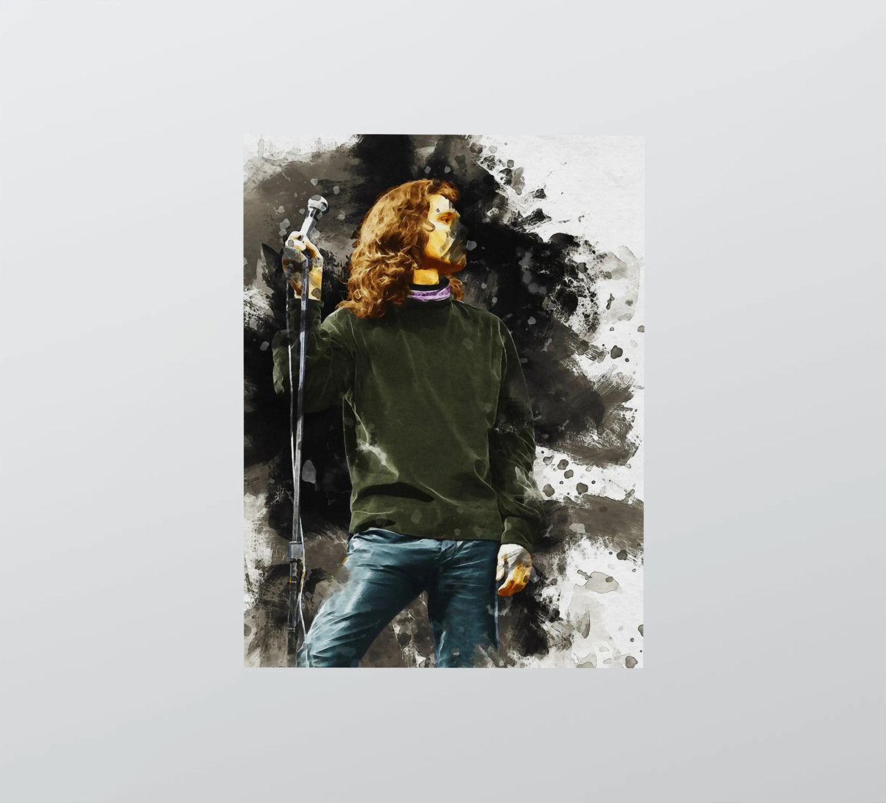 Mancha de Jim Morrison pegatina de Gunawan Rb