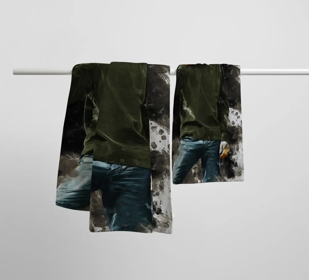 Mancha de Jim Morrison toalla de baño de Gunawan Rb