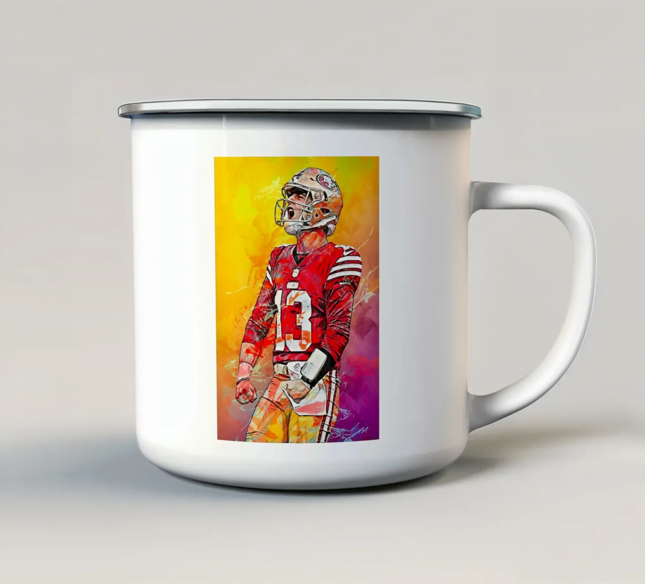 Brock Purdy NFL tazza in smalto da tenten