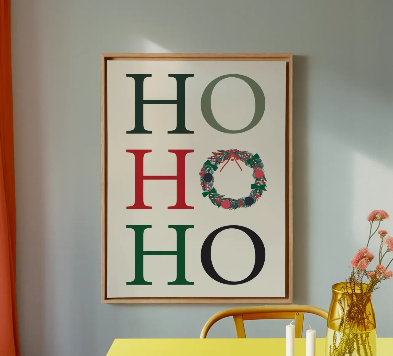HOHOHO tela con Cornice a cassetta da Bytenar