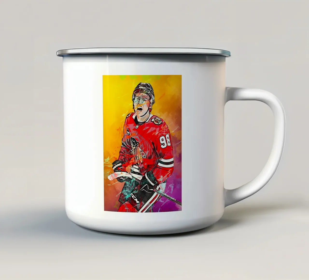 connor bedard NHL tazza in smalto da tenten