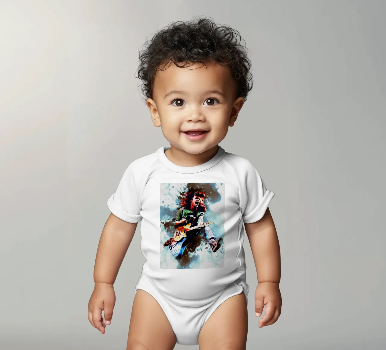 Smudge of Edward Lodewijk Van Halen babyrompertje korte mouwen van Gunawan Rb