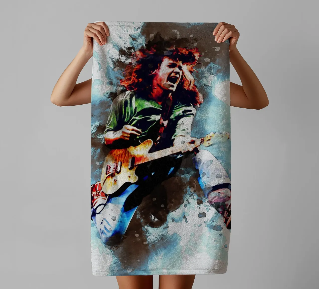 Smudge of Edward Lodewijk Van Halen badhanddoek van Gunawan Rb