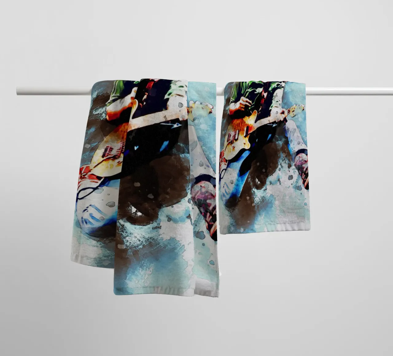 Smudge of Edward Lodewijk Van Halen badhanddoek van Gunawan Rb
