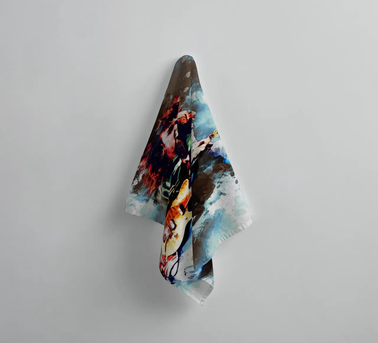 Smudge of Edward Lodewijk Van Halen badhanddoek van Gunawan Rb