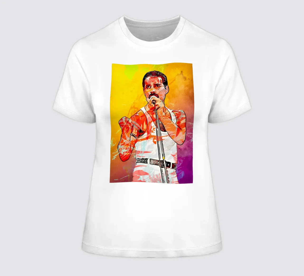 Freddie Mercury women's fitted t-shirt by tenten