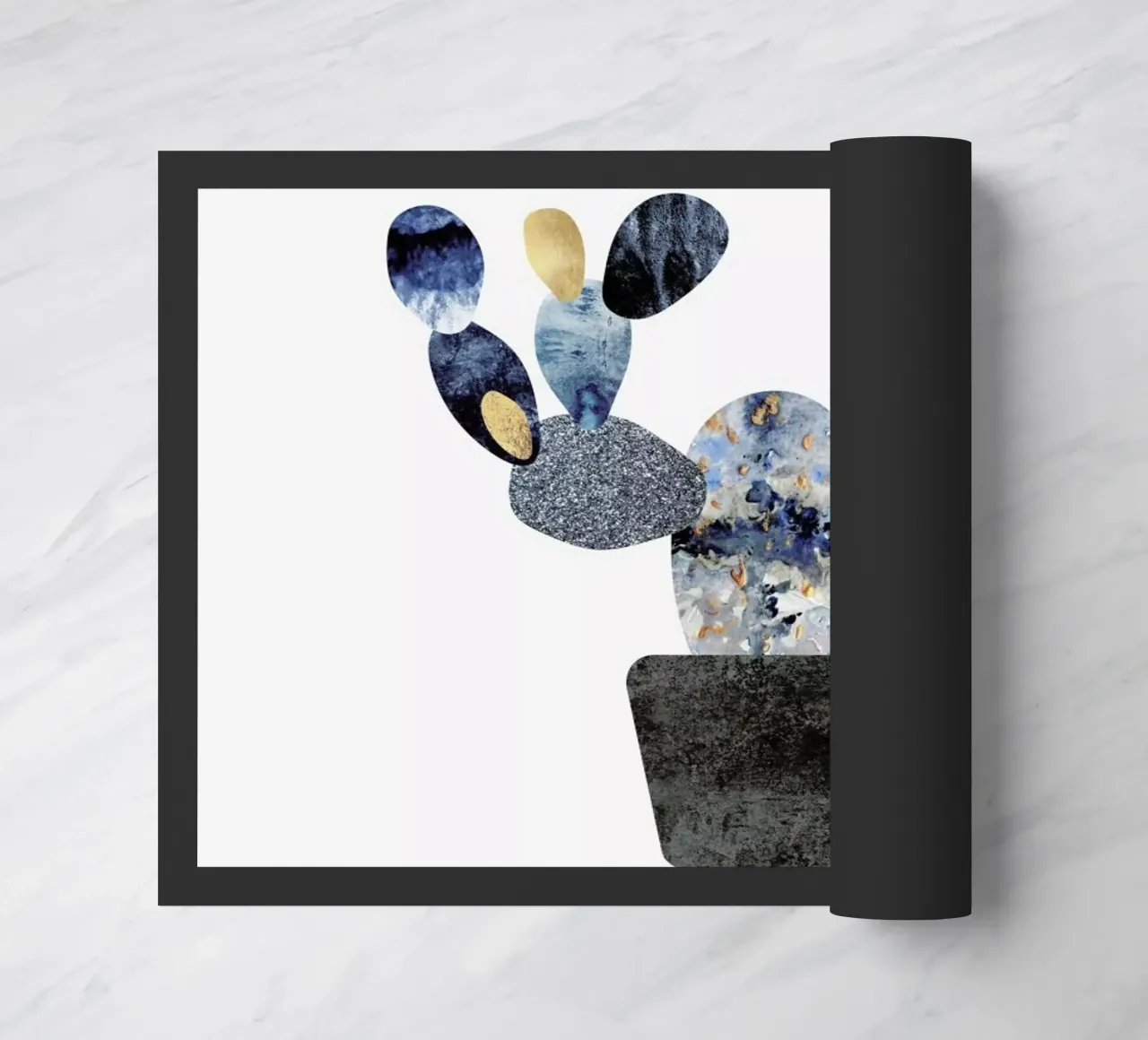 Blue and Gold Cactus zerbino da Elisabeth Fredriksson